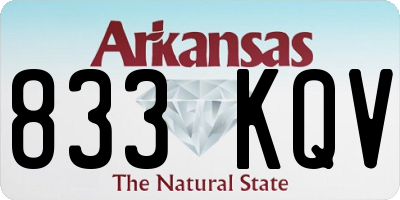 AR license plate 833KQV