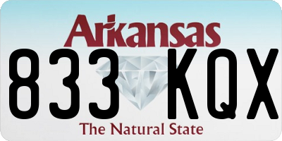 AR license plate 833KQX