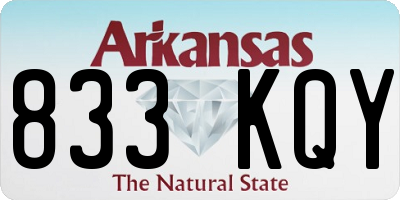 AR license plate 833KQY
