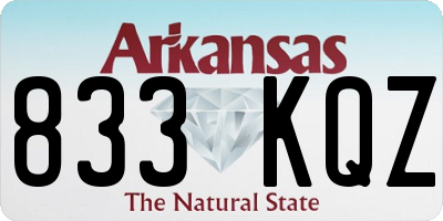 AR license plate 833KQZ