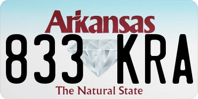 AR license plate 833KRA