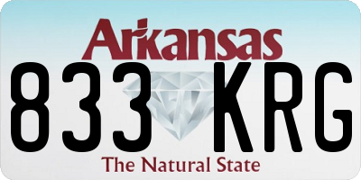 AR license plate 833KRG