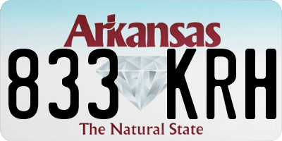 AR license plate 833KRH
