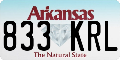 AR license plate 833KRL