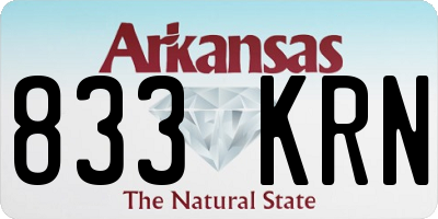 AR license plate 833KRN