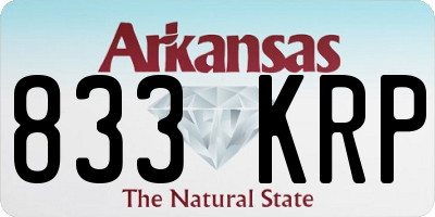 AR license plate 833KRP