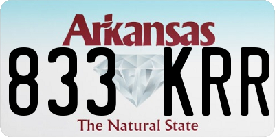 AR license plate 833KRR