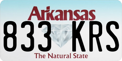 AR license plate 833KRS