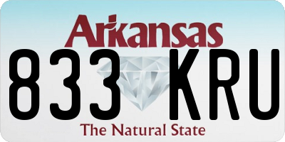 AR license plate 833KRU