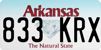 AR license plate 833KRX