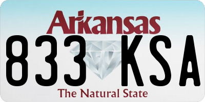 AR license plate 833KSA