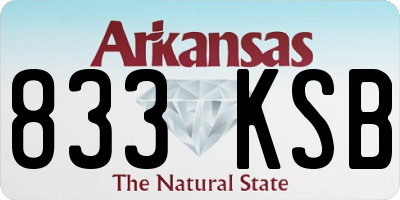 AR license plate 833KSB
