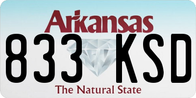 AR license plate 833KSD