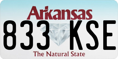 AR license plate 833KSE