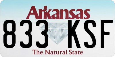 AR license plate 833KSF