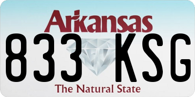 AR license plate 833KSG
