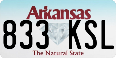 AR license plate 833KSL