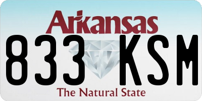 AR license plate 833KSM