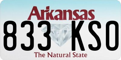 AR license plate 833KSO
