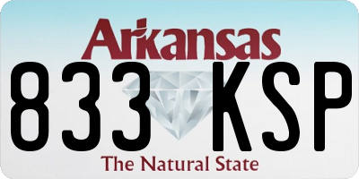 AR license plate 833KSP