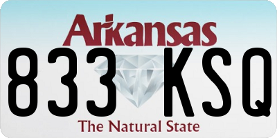AR license plate 833KSQ