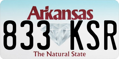 AR license plate 833KSR