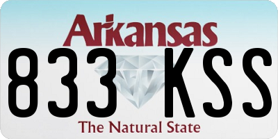 AR license plate 833KSS