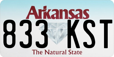 AR license plate 833KST