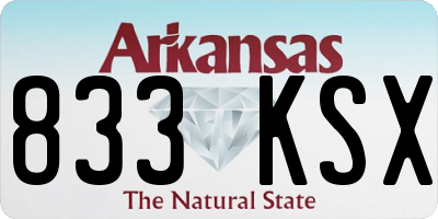 AR license plate 833KSX