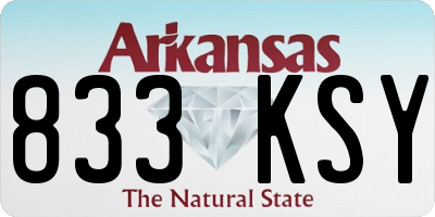 AR license plate 833KSY