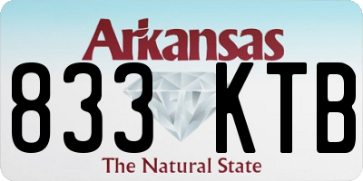 AR license plate 833KTB