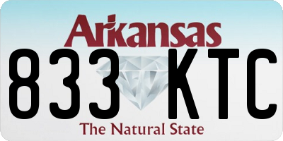 AR license plate 833KTC