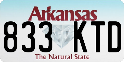 AR license plate 833KTD