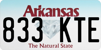 AR license plate 833KTE