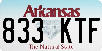 AR license plate 833KTF