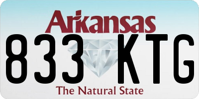 AR license plate 833KTG