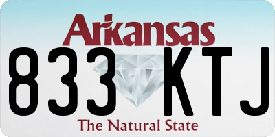 AR license plate 833KTJ
