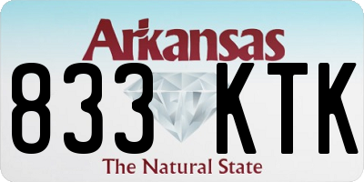 AR license plate 833KTK