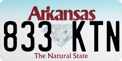 AR license plate 833KTN