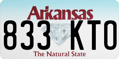 AR license plate 833KTO