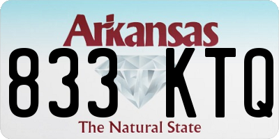 AR license plate 833KTQ