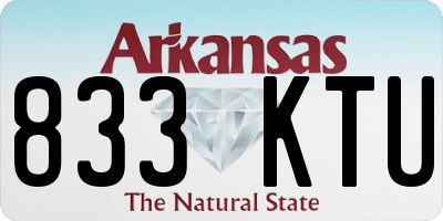 AR license plate 833KTU