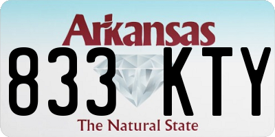 AR license plate 833KTY