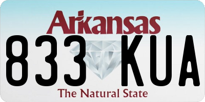 AR license plate 833KUA