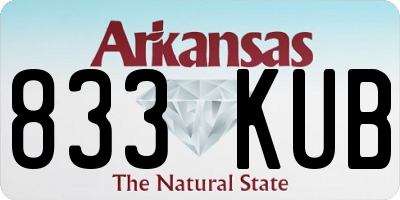 AR license plate 833KUB