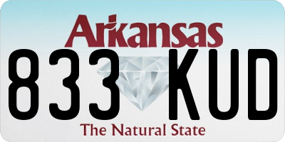 AR license plate 833KUD