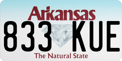 AR license plate 833KUE