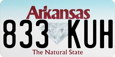 AR license plate 833KUH