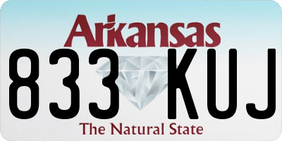 AR license plate 833KUJ