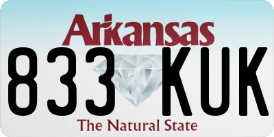AR license plate 833KUK